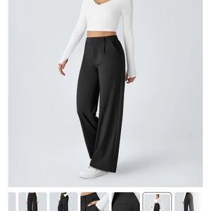 Elegant Black Wide-Leg Women's Pants